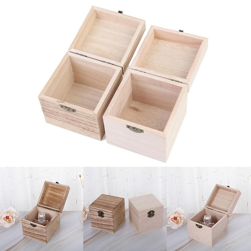 Storage Box Party Supplies Tung Wood Wooden 3.93*3.93*3.93inch