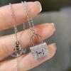 Collana Lusso Borsa H Kang Kang: Ciondolo di Diamanti in Argento Sterling e Oro Rosa 18K per Donna