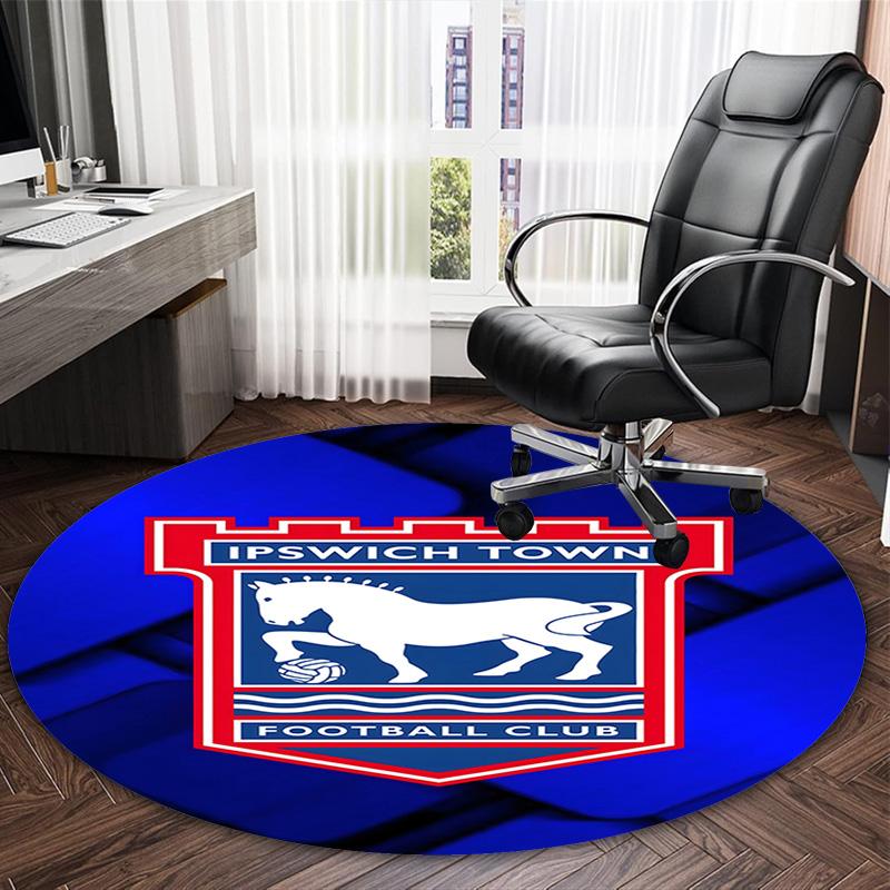 1 pezzo Squadra di Calcio (55) Tappeto Rotondo Stampato Tappeto Rotondo per Sedia Adatto per Camera da Letto Soggiorno Tappeto Decorativo per la Casa