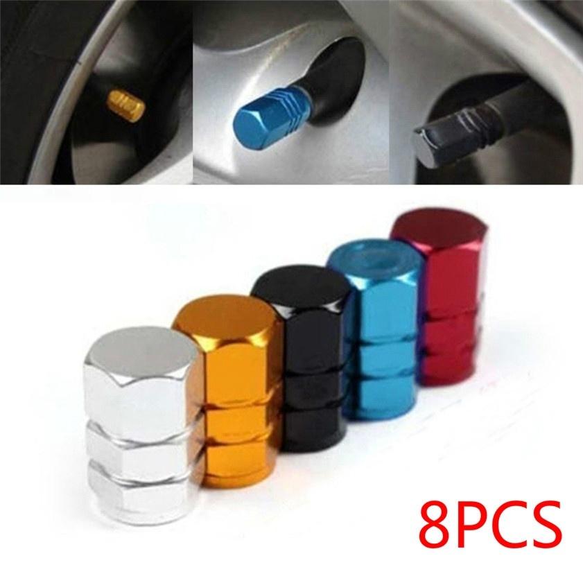High Quality New 8pcs/pack Theftproof Aluminum Car Wheel Tires Valves Tyre Stem Air Caps Airtight Co золотой