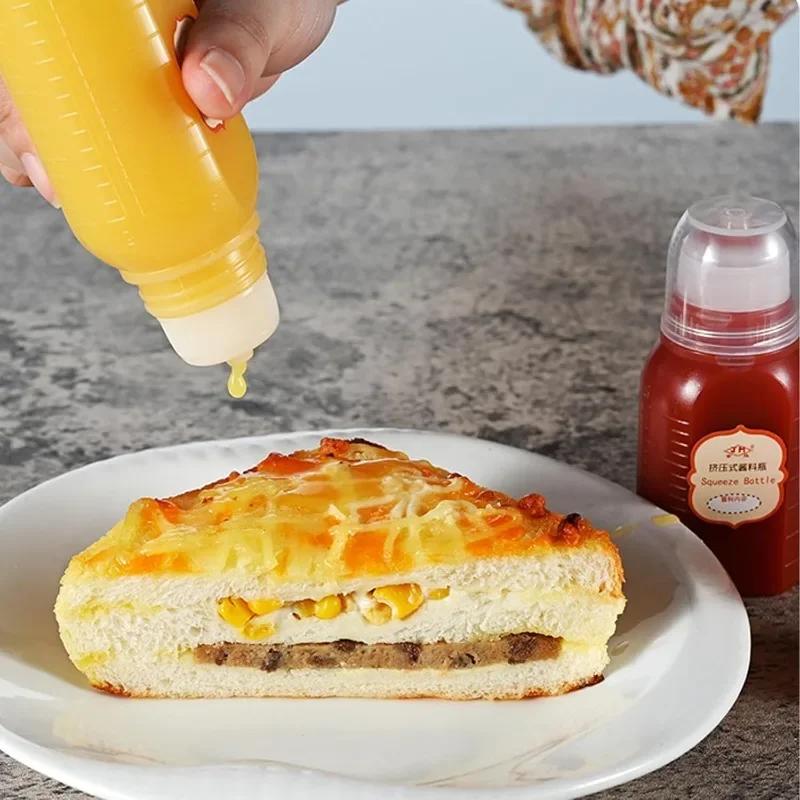12-1PCS Squeeze Condiment Bottle Plastic Mini Sauces Dispenser For Jam Salad Dressing Storage Container Household Kitchen Gadget