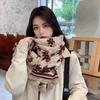 New Scarves For Women In Autumn And Winter Fashionable Cashmere Scarves Floral Prints Warm And Thickened Shawls