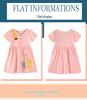 Neuer Stil Cartoon Besticktes Kurzarmkleid für Mädchen