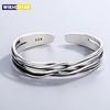 New Retro Wave Braided Bracelets Jewelry Personality Geometric Exquisite Opening Bangles SL037