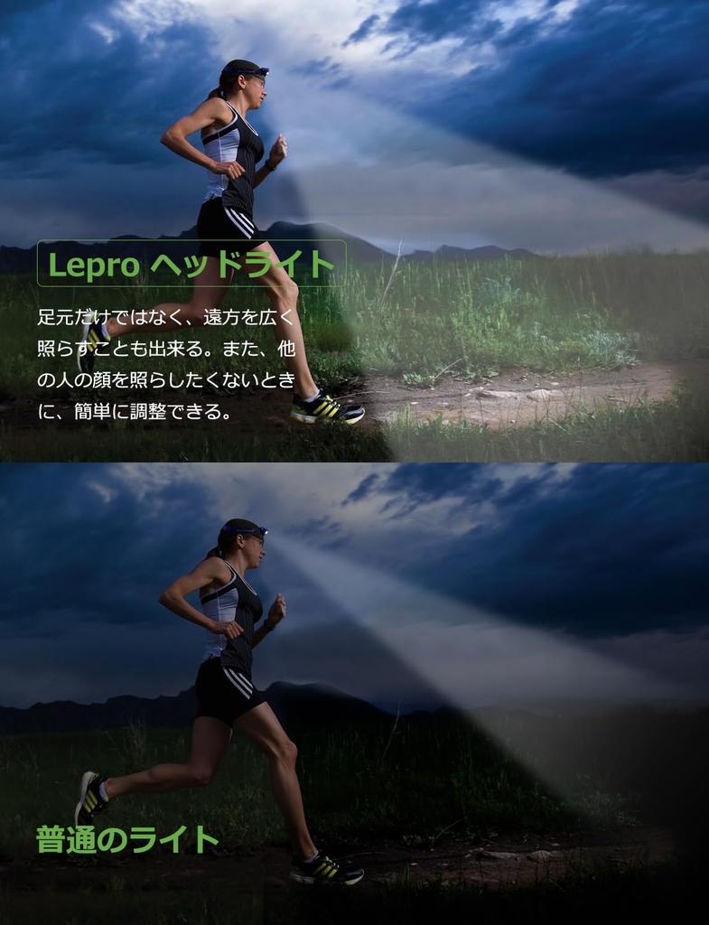 Lepro Rechargeable 300lm LED Headlamp for White Red LED Light Lighting 3 Hours Full 37 Hours of Adjustable Beam Perfect for Outdoor and Power Outages