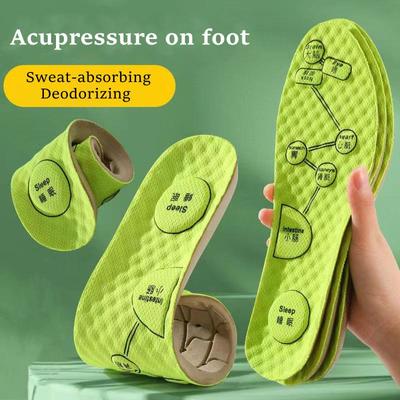 Č.8 Akupresúra na chodidlách vložky do topánok Muži Ženy Mäkké Priedušné Športové tlmiace vložky Pot absorbujúce Dezodorant Vložky Boost Vložky do topánok