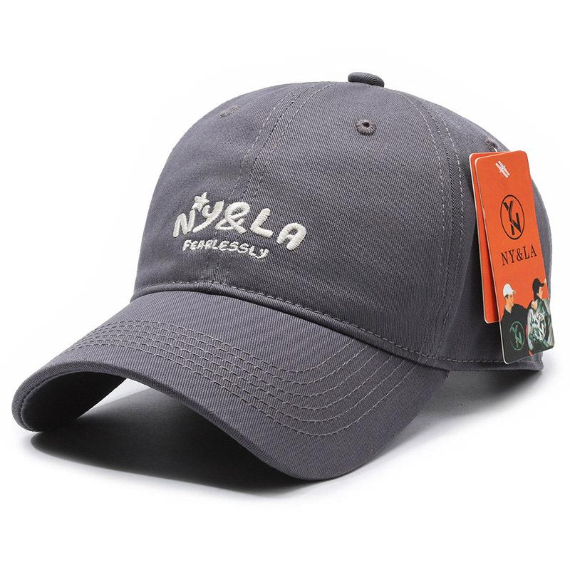 New Embroidery Ball Baseball Cap Sports Sunscreen Men's and Women's Sun Hats Breathable Versatile Casual Duck Tongue