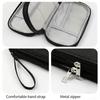 Portable Electronics Organizers Bag Featuring Double Layer For Cable Chargers PowerBanks With Waterproof Material