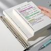 Recambio para Cuaderno de Hojas Sueltas Partner Cuatro Lados: B5 y A5, 26/20 Agujeros, Papel Cuadriculado Rayado
