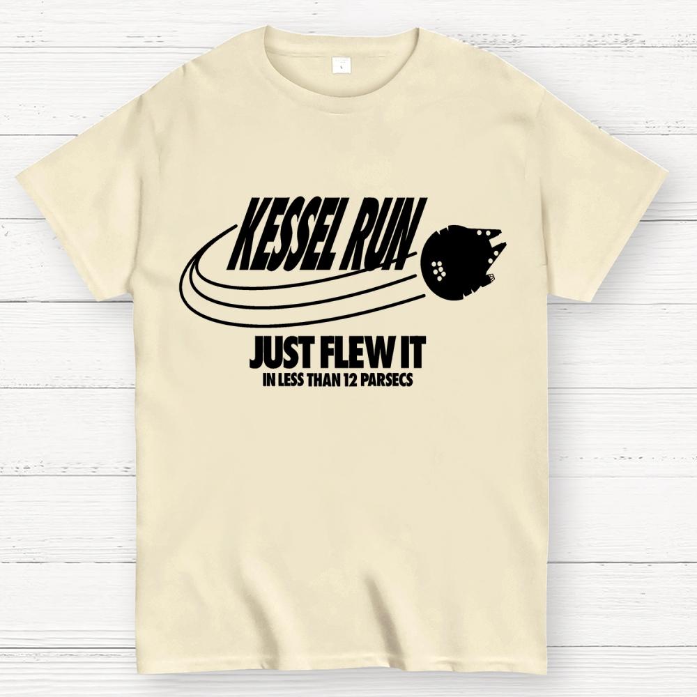 Kessel Run Just Flew It Unisex 100% Cotton Summer Casual Cool Loose T-Shirt