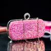 Evening Pink Clutch Designer Bags Women Luxury Purse Bling Sequins Handbag Fashion Shoulder Crossbody Small Phone Bag
