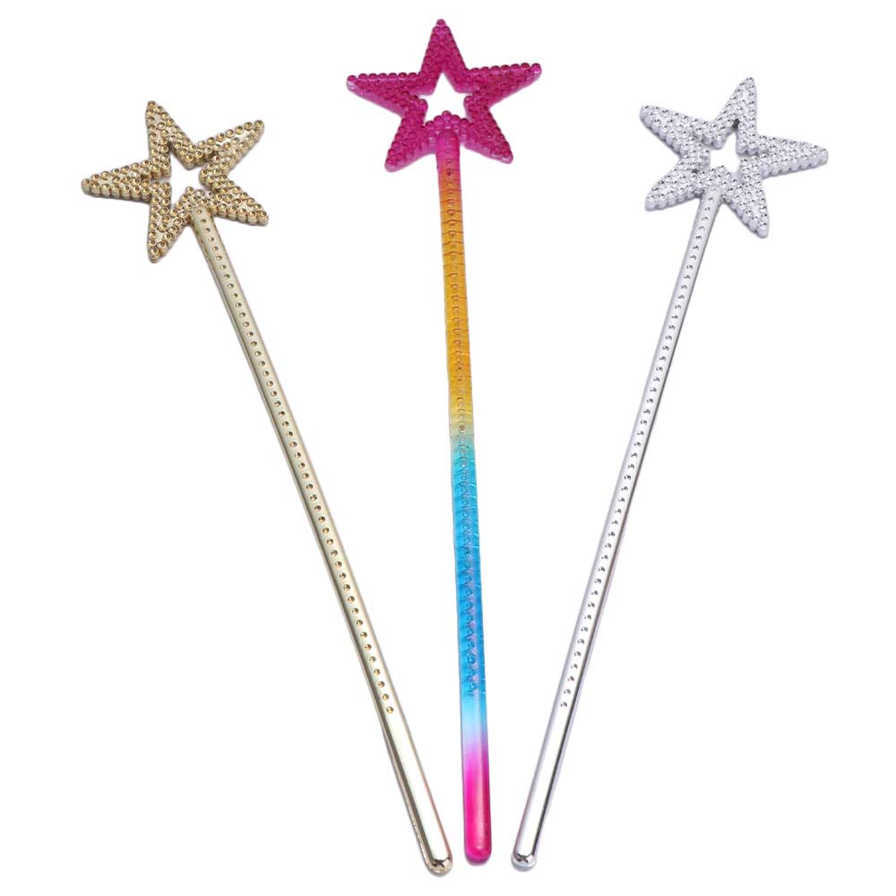 Role-playing Fairy Wand Golden Silver Star Wand Halloween Princess Sticks Girls Costume
