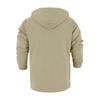 Men's Linen Hooded Long-Sleeved T-Shirt Beachwear & Leisurewear Loose Fit with Large Pockets Henley Neck Top