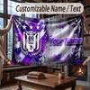 Custom Name Flannel Throw Blanket Anderlecht FC Logo Pattern Warm Home Decoration