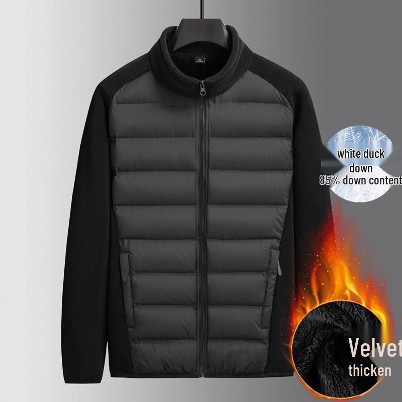 

Fat Brother Winter Men s Plus Size Down Jacket, 400+ Jin, Lightweight, Stand Collar, Extra Large 4XL чорний