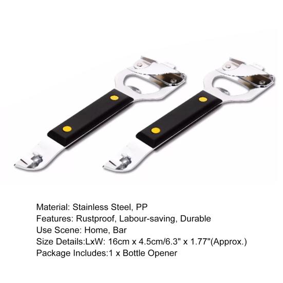 Bierkorkenzieher Rostfrei Praktisch Küchenzubehör Korrosionsschutz Haushalt Multifunktional Dosenöffner für Bar