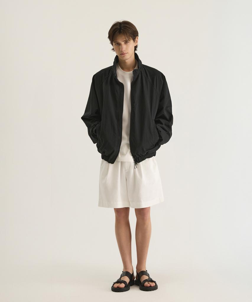 Oatmeal Cafe [Unisex] Cn Washed Windbreaker Jumper - Black