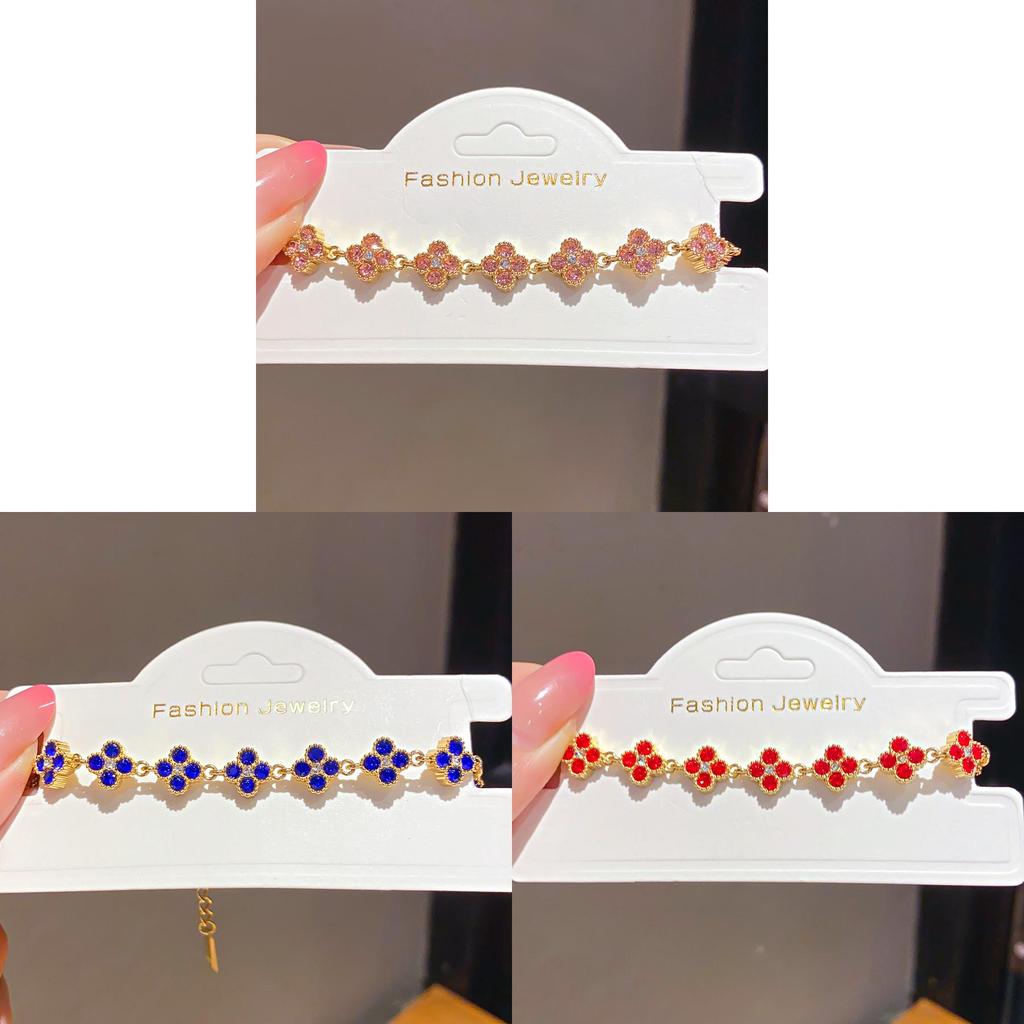 Floral Pendant Wristband With Stainless Steel And Diamond Accents For Women