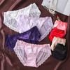 Slip da donna alla moda sexy prospettiva sottile comodo all'interno da indossare in nylon pizzo cuciture slip da donna accessori per dormire