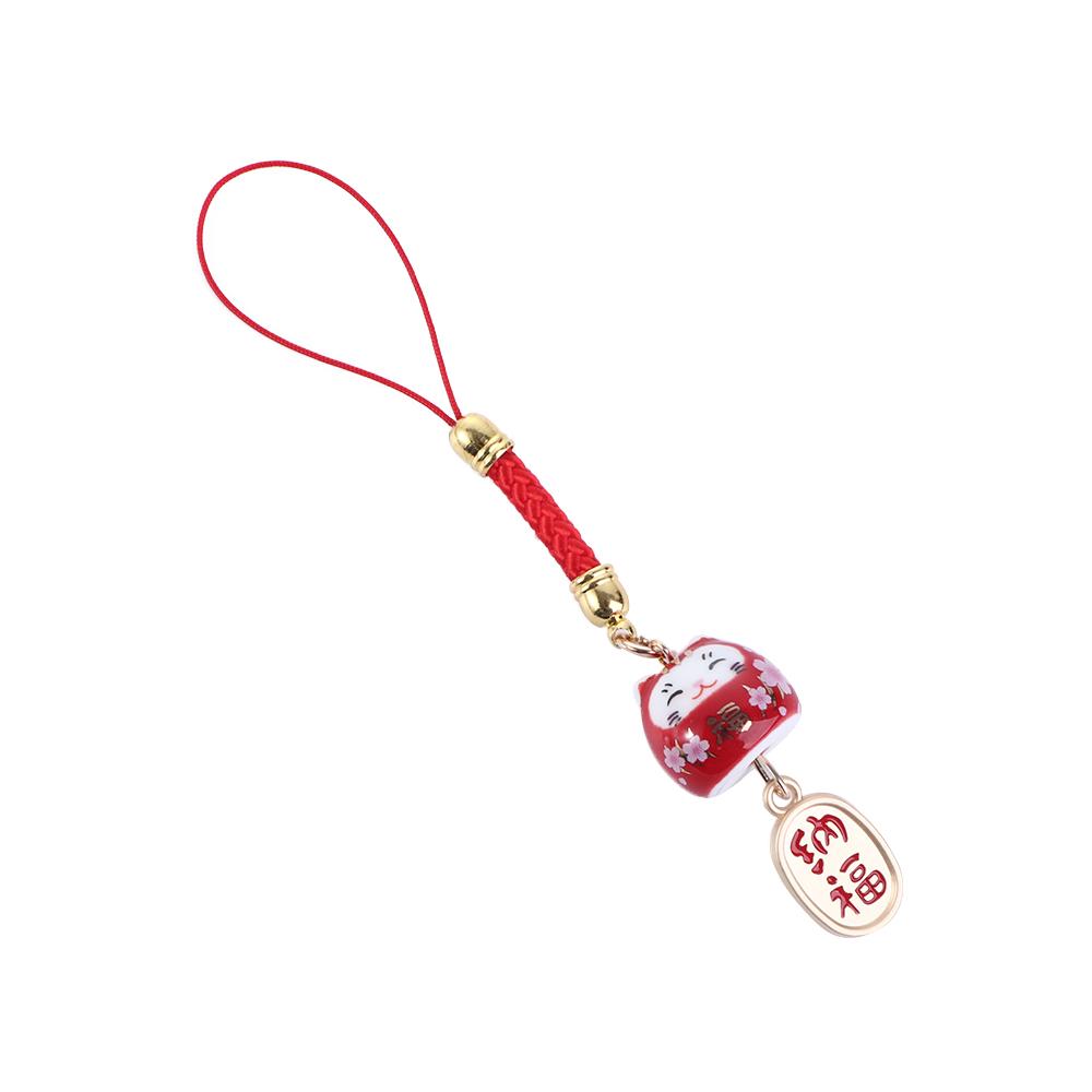 Keychain Good Luck Phone Pendant Bag Pendant Phone Charm Lucky Cat Lanyard Mobile Phone Straps Phone Lanyards Phone Hang Rope