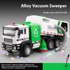 1/50 Vacuum Cleaning Truck Alloy Diecast Model Urban Sanitation Series Toys Hight Simulation Sound Light Toy Birthday Presents