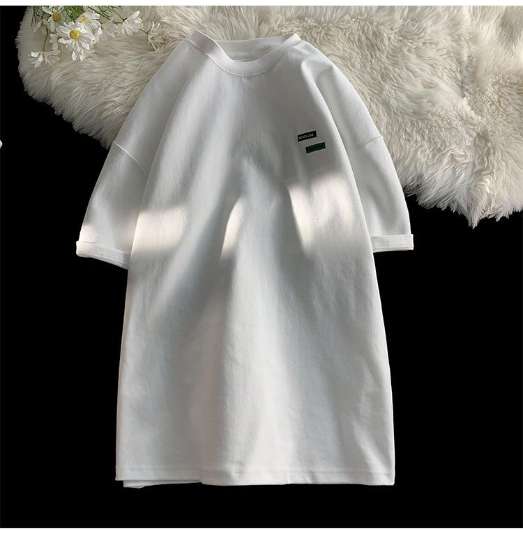 Men's Oversized American Retro Short-Sleeve T-Shirt with Small Collar - Trendy Summer Cotton Style