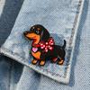 Decorative Brooch Enamel Dachshund Design Zinc Alloy Lapel Pin Sweater Dress Suit Lapel Badge Versatile Outfit Accessory