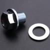 Vehicle Aluminum Alloy Oil Drain Plug Assembly 21.3mm Bolt Width 14mm Washer ID Compatible Select Car Models 90009R70A00