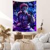 Japanese Anime Akaza Ddemon Slayer Cartoon Tapestry Art Science Fiction Room Home Decor Wall Hanging Sheets