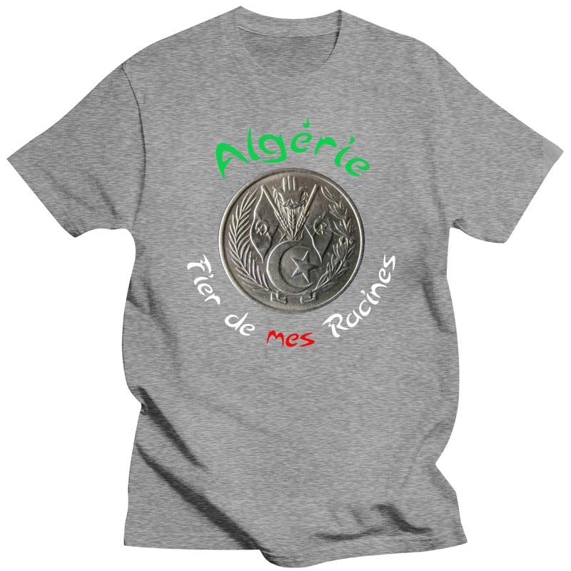 Fashion Solid Color Men Tshirt Tee-shirt ALGERIE ALGERIA ALGERIEN Fier De Mes Racines Money T Shirt Casual Tee Men Adult Top