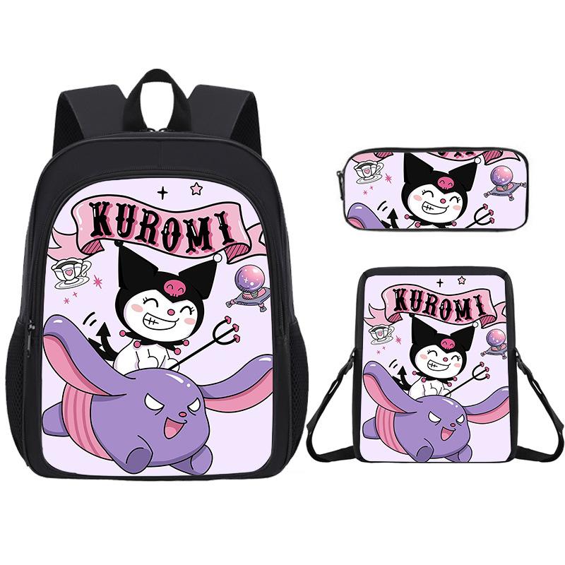 Student Schoolbag Cartoon Backpack Children S Cute Three-Piece Backpack pencil bag