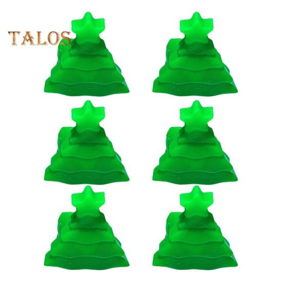 6/24Pcs Christmas Ring Holiday Party Finger Lights Santa Snowflake Tree Snowman Reindeer Glowing Ring Festive Light-up Toys