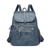 Borsa a Spalla Doppia in Morbida Pelle Retro - Zaino da Pendolare Scolastico da Donna di Grande Capacità