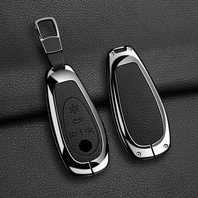 Nueva Moda Cubierta de Funda para Llave de Coche Remota Para Morris Garages Mg Cyberster Aleación de Zinc Cuero Protección Carcasa Llavero Accesorios