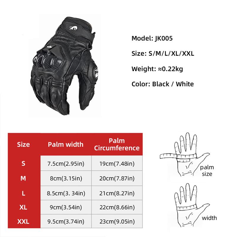 High Quality Genuine Leather Gloves Men's Luva Riding Moto Motorcycle Glove Guantes Protection Racing MOTO Protective Equipment