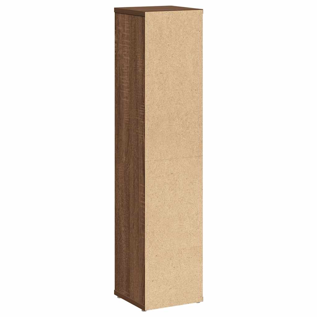 Bathroom Cabinet with Toilet Paper Holder Brown Oak Finish 20.5 X 20 X 90 Cm