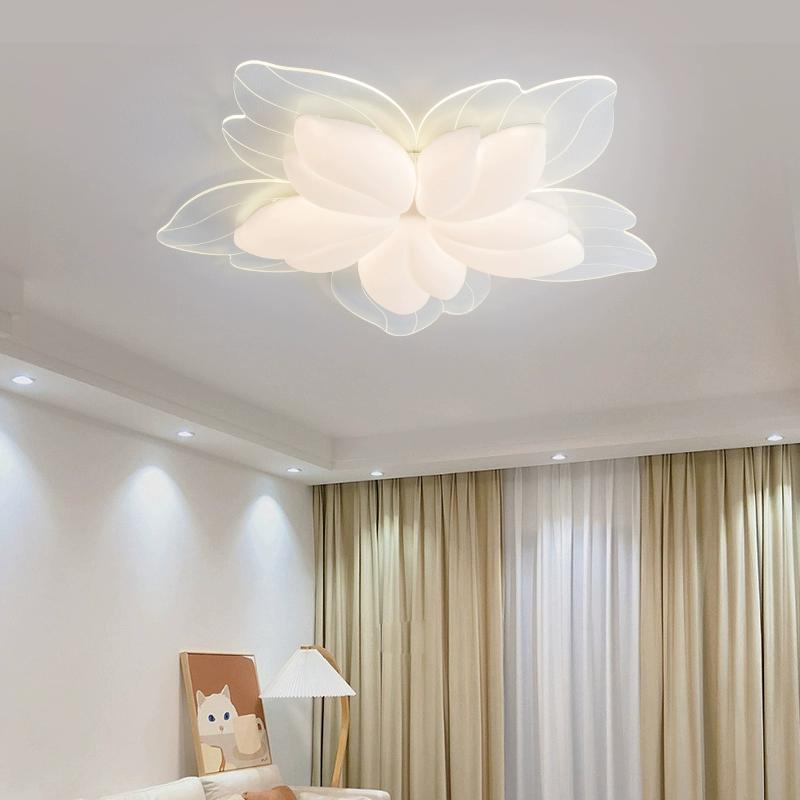 Living Room Lamp Modern Simple Atmosphere Master Bedroom Lamp Cream Wind Petal Room Ceiling Lamp