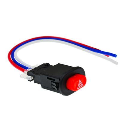 Warning Flasher Emergency Signal W/3 Wires Lock Motorcycle Hazard Light Switch Double