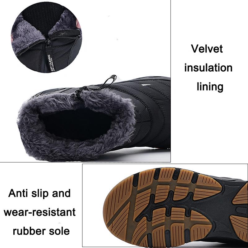 2025 Winter Boots for Women Men Wide Toe Barefoot Sneakers Women's Snow Boots Thick Plush Women Boots Ankle Boots Hiking Shoes