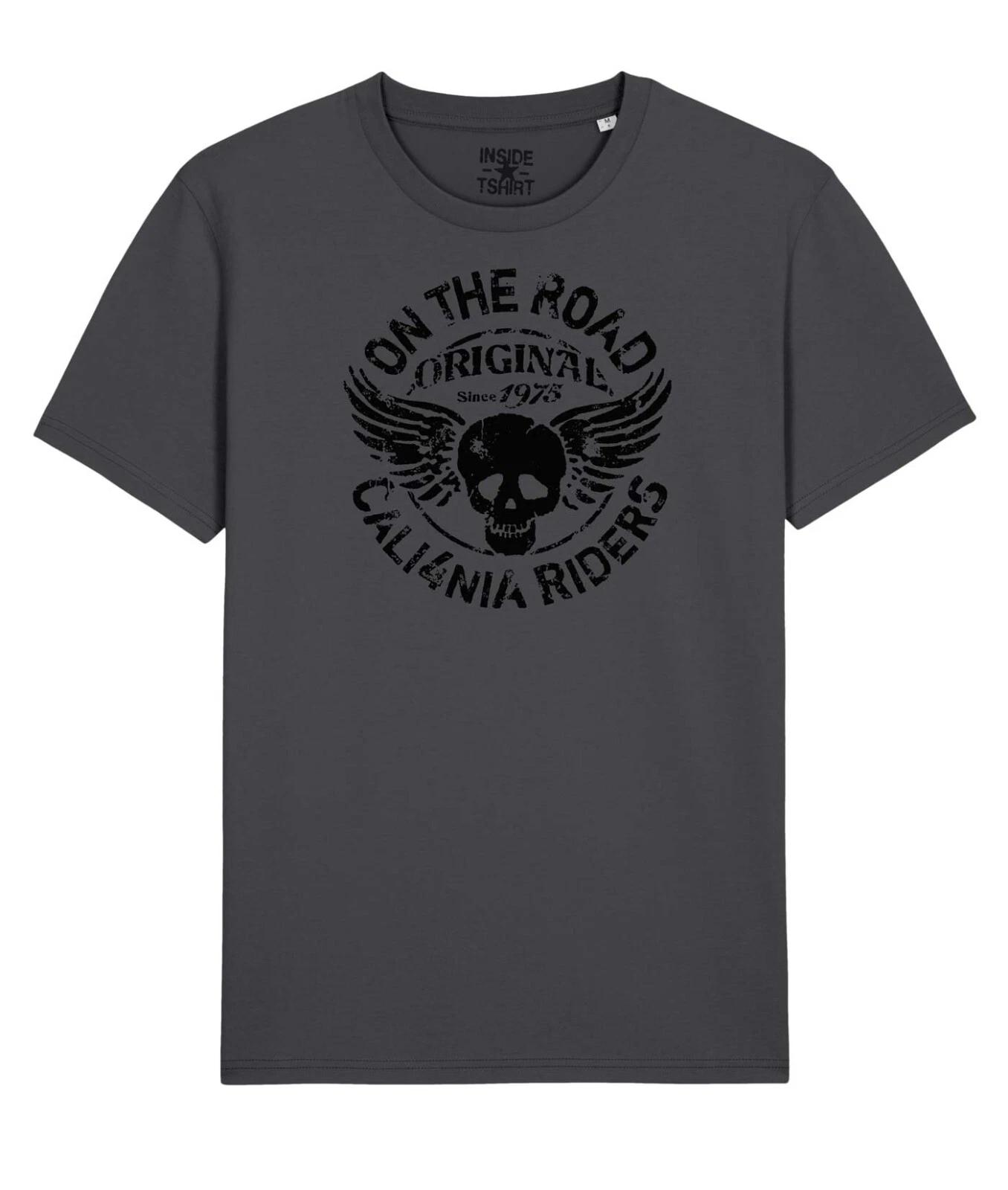 California Riders Jersey Bikers Crew Skull Motorbike T-Shirt Unisex M