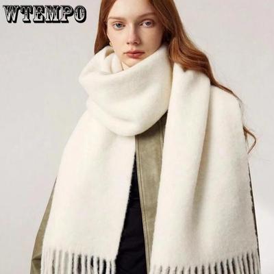 Warm Scarf Women's Autumn and Winter Solid Color Comfortable Scarf Keep Warm Shawl