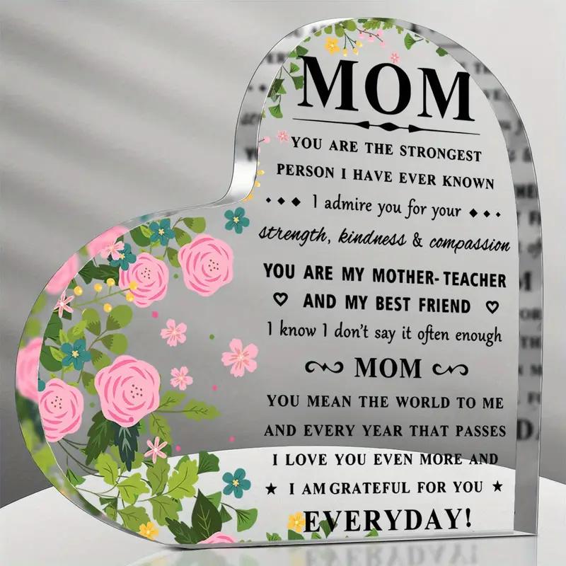 2D Flat Acrylic Keepsake Desktop Decoration Plaque, Home Decor Plaque Hanging Wall Art Decorative Garden Decoration for Room Door Signs Hanging Square