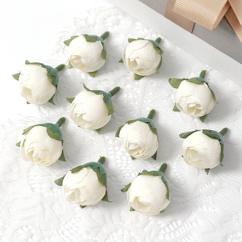 10/20Pcs Rose Artificial Flowers 3CM Silk Fake Flowers for Home Decor Wedding Decoration Garden Outdoor Craft Wreath Accessories