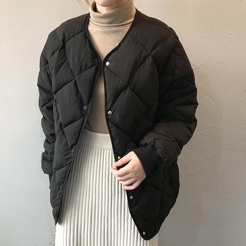 Jachetă de puf, scurtă, mică, nouă versiune coreeană, largi, îngroșată, haină caldă de iarnă