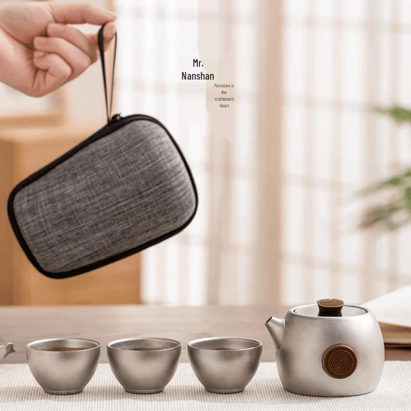 Mr. Nanshan Pure Titanium Portable Kung Fu Tea Set