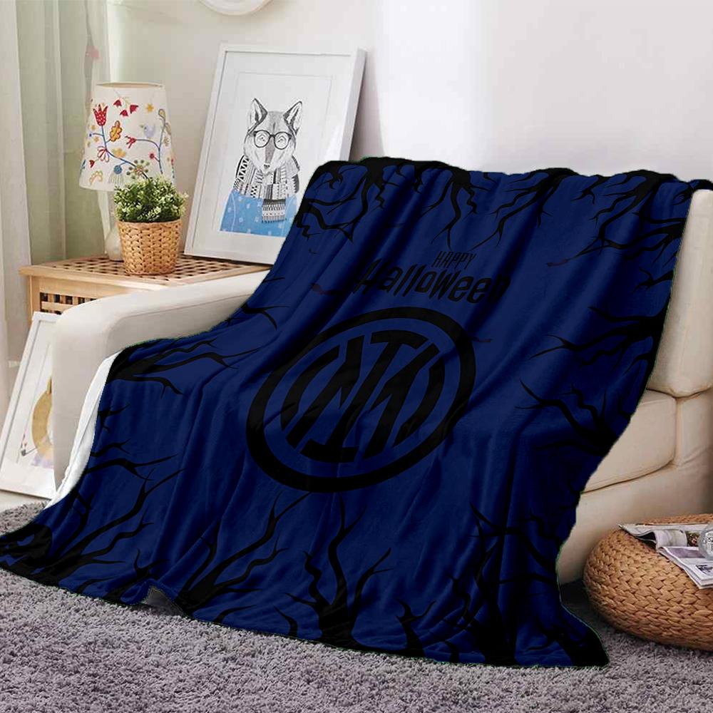 Coperte con Stemma Inter Milan Flanella Stampata Traspirante Calda Coperta da Divano per Casa Ufficio Copriletti 0708a97
