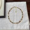 Elegant Tiger's Eye Beaded Necklace for Autumn and Winter