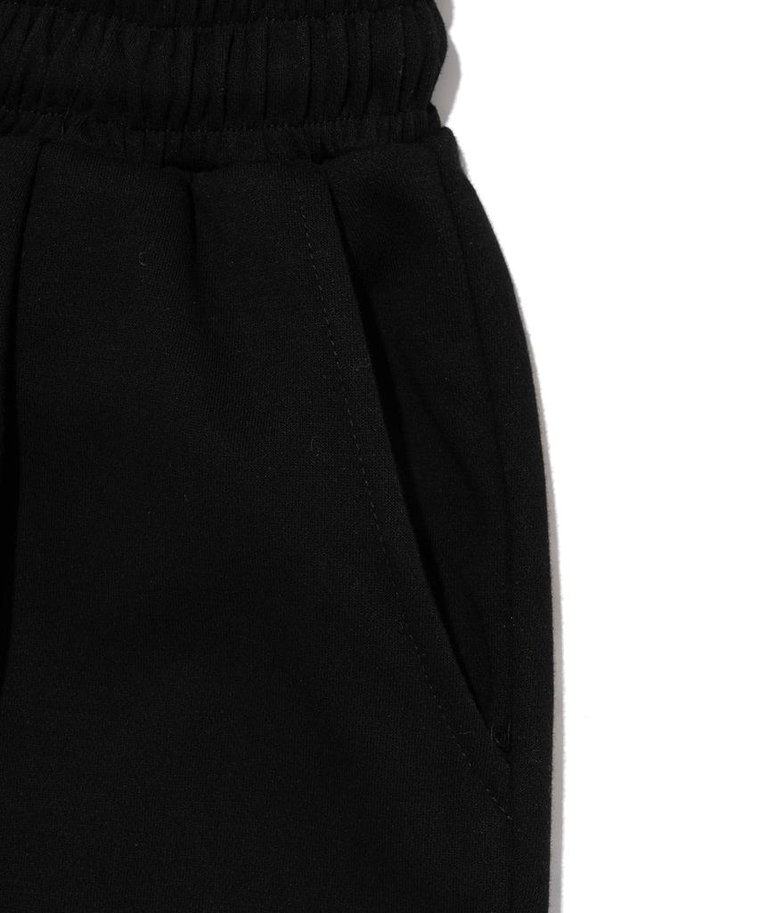 ANALOG MOOD Soft Plain Pintuck Cotton Shorts (Black)
