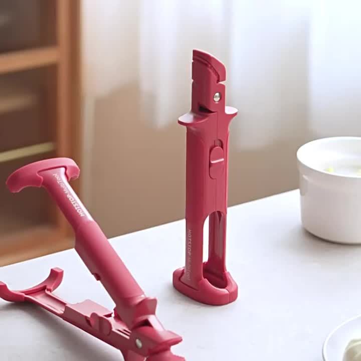 Multi Functional Silicone Anti-Scald Kitchen Tongs , Non Slip, Heat Resistant Pot Holder Clips for Secure Handling of Bowls, Plates, and Cookware,