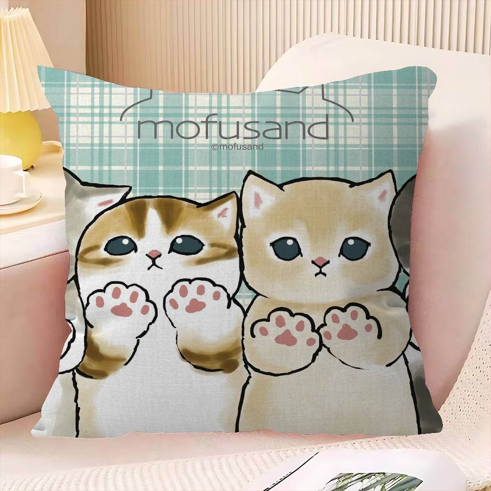 Funny Cat Mofusand Pillow Anime Pillow Sofa Bed Head Pillow Cover Cushion Cover 45X45 Cm Fashion